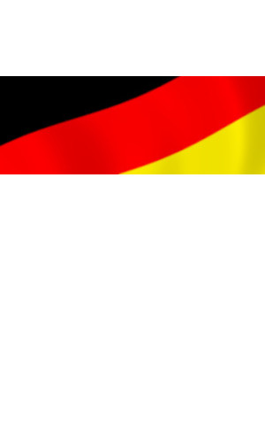 Deutschland Fahne angeschnitten in Rechteck