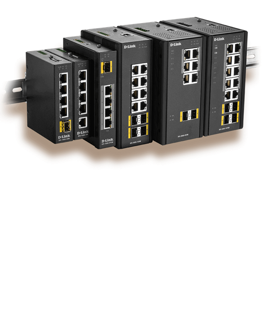 DIS Industrial Switches mounted on DIN Rail