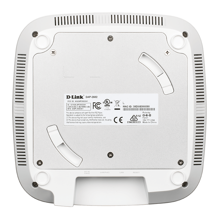 DAP-2662 Wireless AC2300 Wave 2 Dual-Band PoE Access Point - back side.