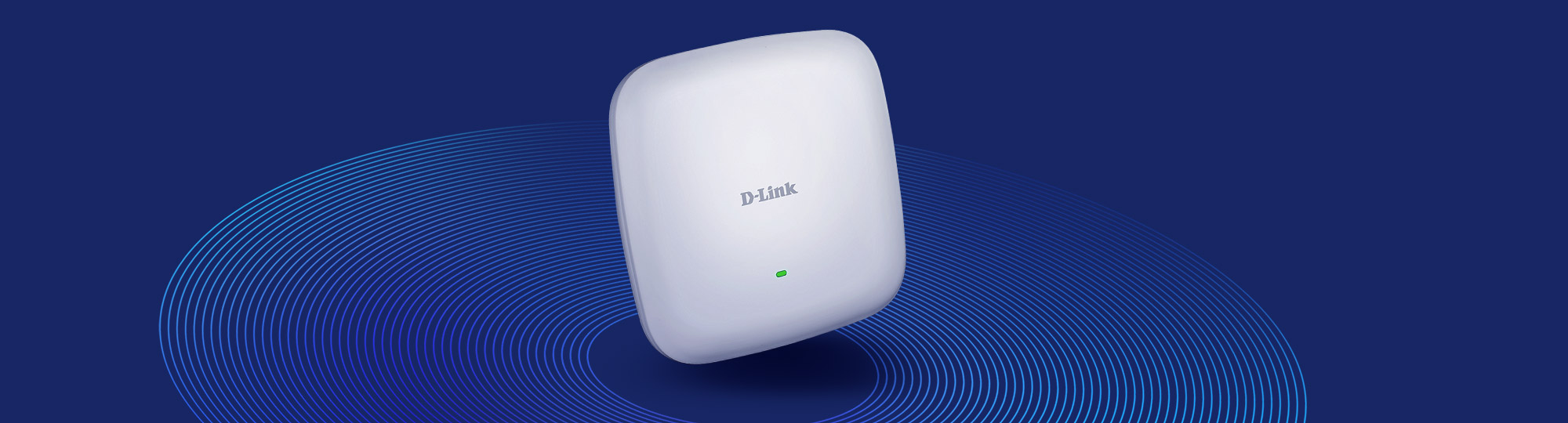 DAP-2682 Wireless AC2300 Wave 2 Dual-Band PoE Access Point with wireless coverage waves.