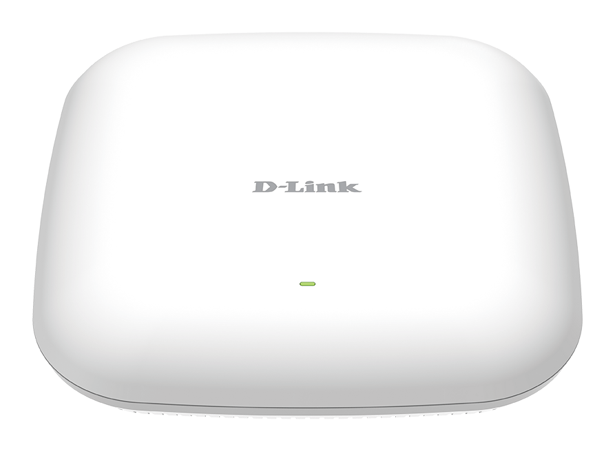 DAP-X2810 AX1800 Wi-Fi 6 Dual-Band PoE Access Point - front view high angle.
