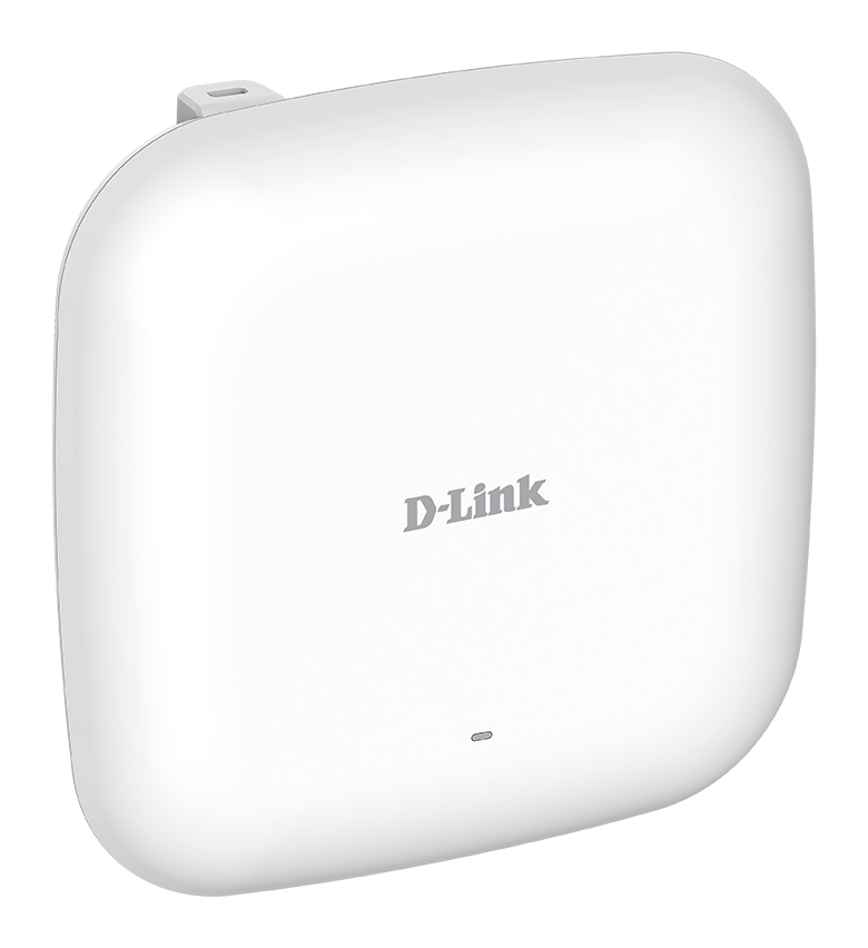 DAP-X2810 AX1800 Wi-Fi 6 Dual-Band PoE Access Point - side view angled.