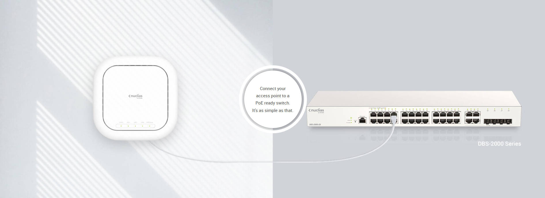 Connect your access point to a PoE ready switch.