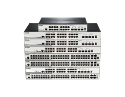 DGS‑1510 Series Stackable Smart Managed Gigabit Switches Stacked