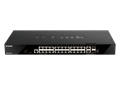 DGS-1520-28 24 ports GE + 2 10GE ports + 2 SFP+ Smart Managed Switch - front view