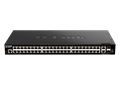 DGS-1520-52 48 ports GE + 2 10GE ports + 2 SFP+ Smart Managed Switch - front view
