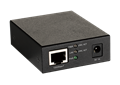 DMC-G01LC 1000BaseT to SFP Standalone Media Converter - side angled view.