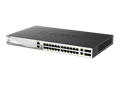 DMS-3130-30TS - 30-Port Layer 3 Stackable Multi-Gigabit Managed Switch - left side view.