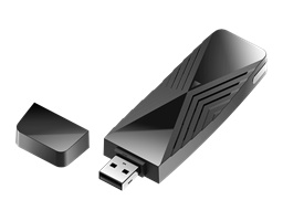 DWA-X1850 AX1800 Wi-Fi 6 USB Adapter - side view with lid off.