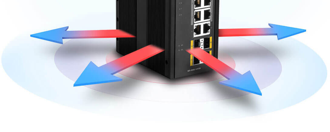 Heat dissipating from DIS switch