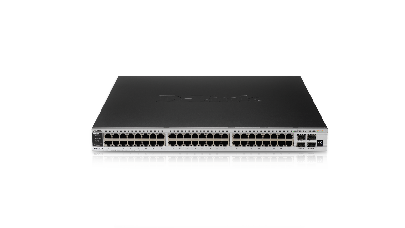 DGS-3450 xStack 48-Port Gigabit L2 Stackable Switch with 4 Combo SFP 2 ...