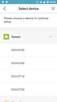 DCH Z120 how to add to mydlink home app