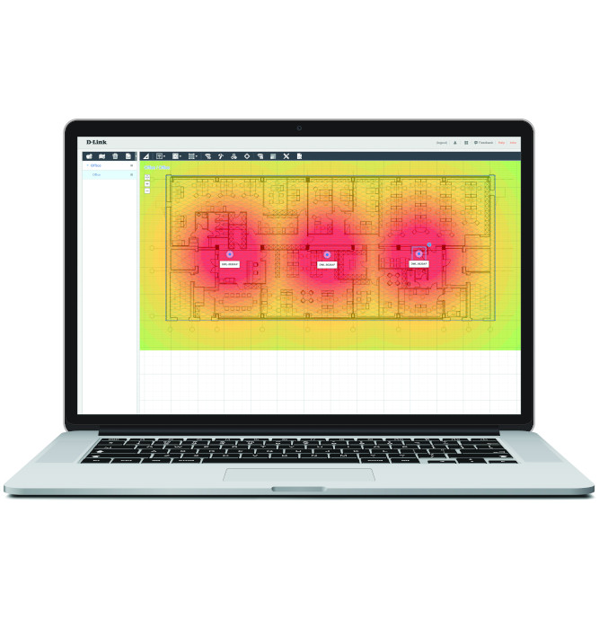 WLAN Ausleuchtung Darstellung Heatmap am Notebook