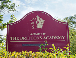 Academy sign of school