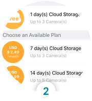 Select your cloud recording Plan