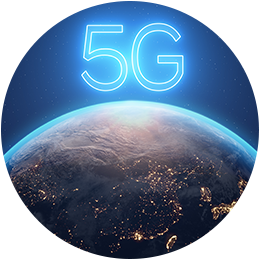 5G above planet Earth.