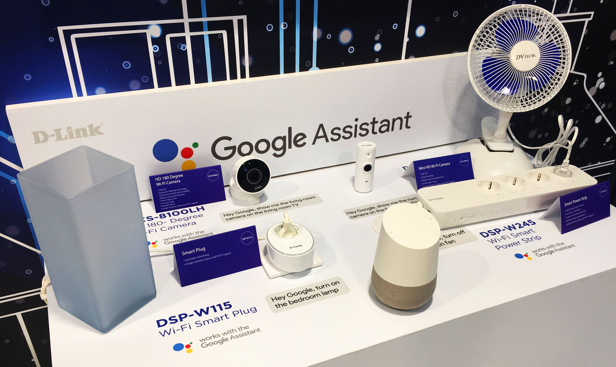Google Assistant compatible D-Link products