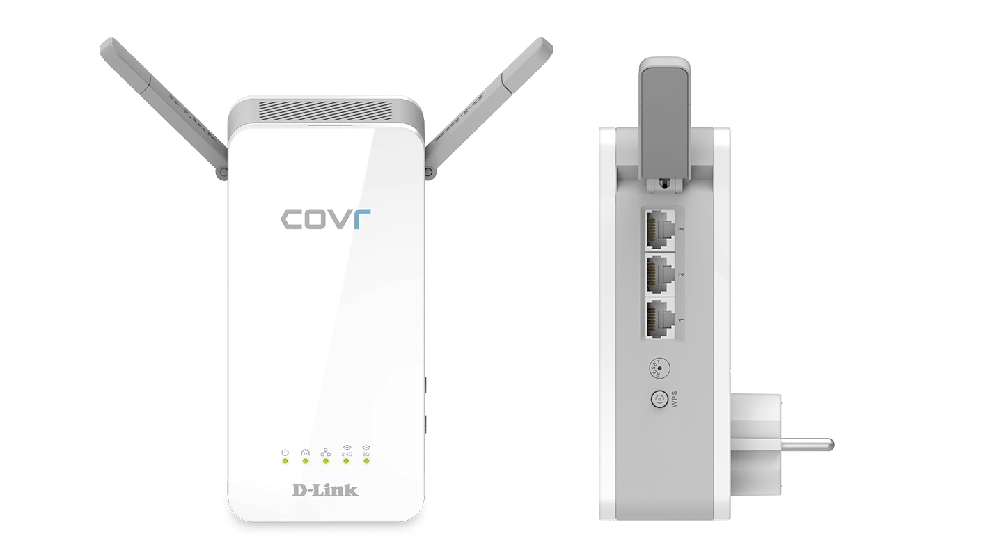 D-Link COVr Hybrid Whole Home Wi-Fi System - front and side