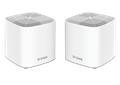 COVR-X1860 AX1800 Dual Band Whole Home Mesh Wi-Fi 6 System - two pack - front side angled view.