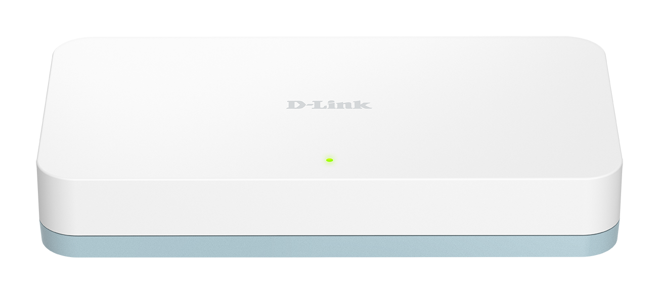 Switch Gigabit D-Link De 8 Puertos No Administrado | Conector Británico, 10/100/1000 Mbps, Full Duplex, Tecnología Verde Para Ahorro Energético