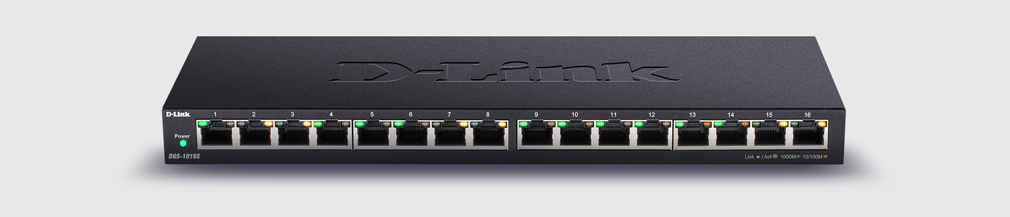 D-Link DGS-1016S 16-Port Gigabit Unmanaged Switch D-Link DGS-1016S 16-Port Gigabit Unmanaged SwitchD-Link DGS-1016S 16-Port Gigabit Unmanaged Switch