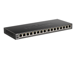 DGS-1016S 16-Port Gigabit Unmanaged Switch - left side.