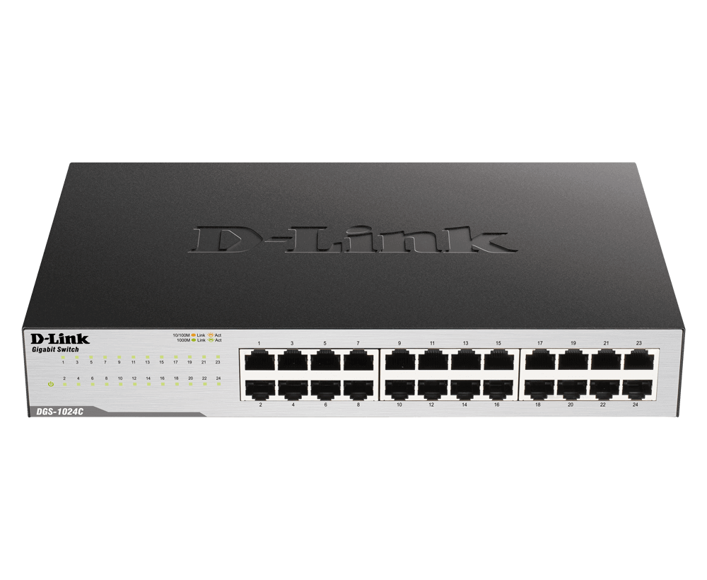 DGS-1024C 24-Port Gigabit Unmanaged Switch | D-Link