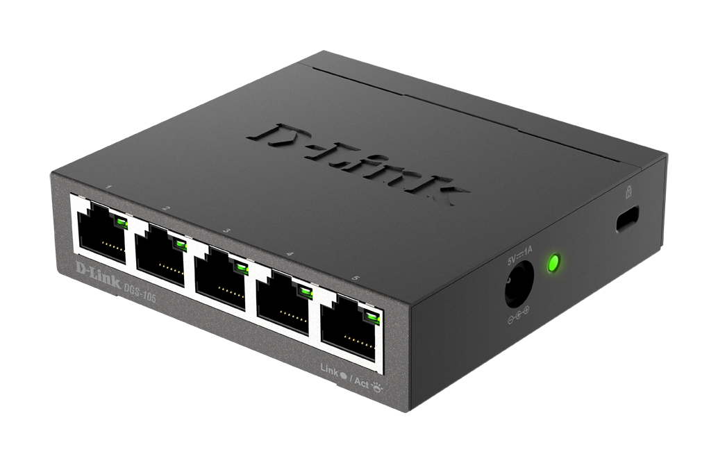 D-Link 5‑Port Gigabit Unmanaged Desktop Switch