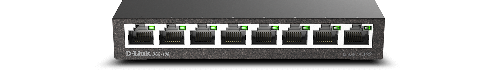 DGS-108 8‑Port Gigabit Unmanaged Desktop Switch