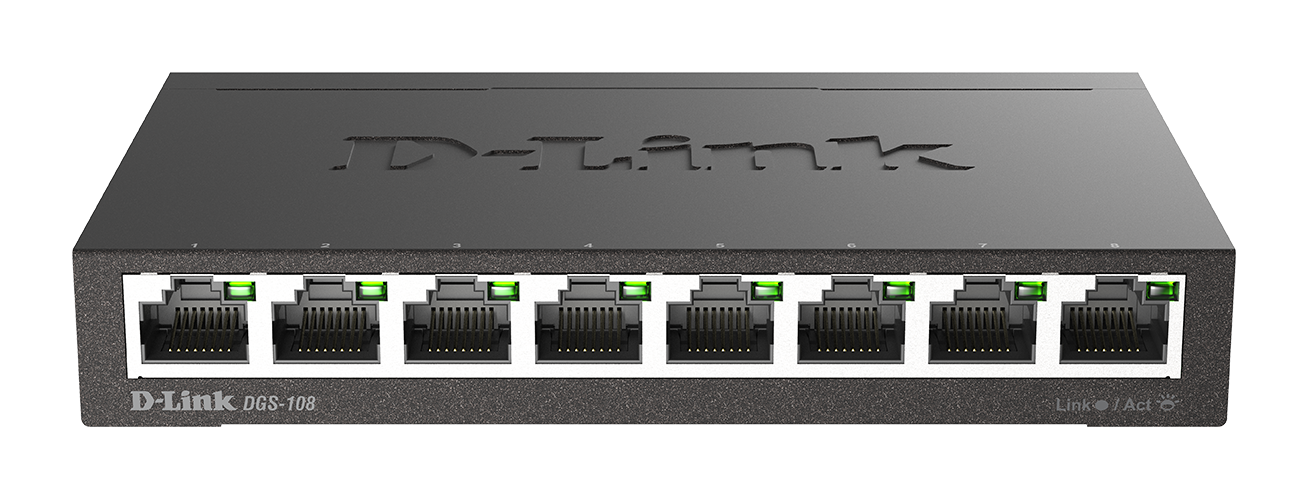 D-Link 8‑Port Gigabit Unmanaged Desktop Switch