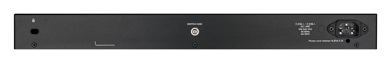 DGS-1250-52XMP 52-Port Gigabit Smart Managed PoE Switch with 10G Uplinks back