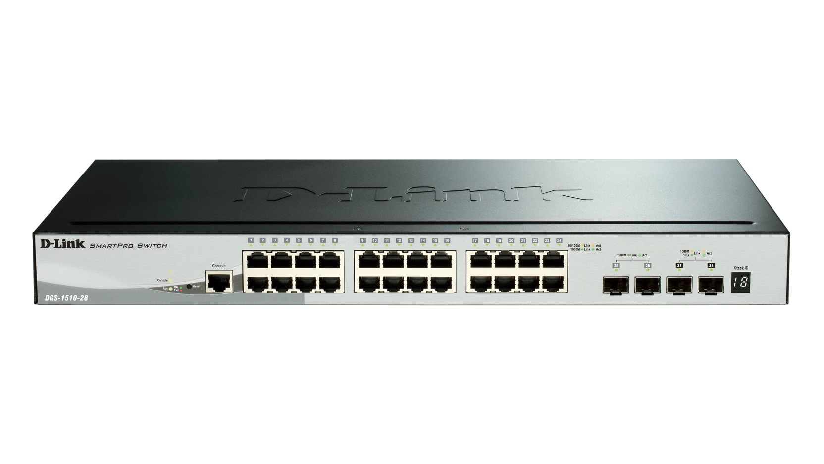 28-Port Gigabit Stackable Smart Managed Switch including 2 10G SFP+ and 2 SFP ports