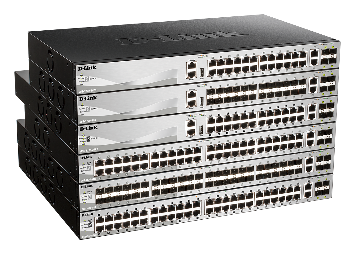 DGS-3130 Series Gigabit Layer 3 Stackable Managed Switches