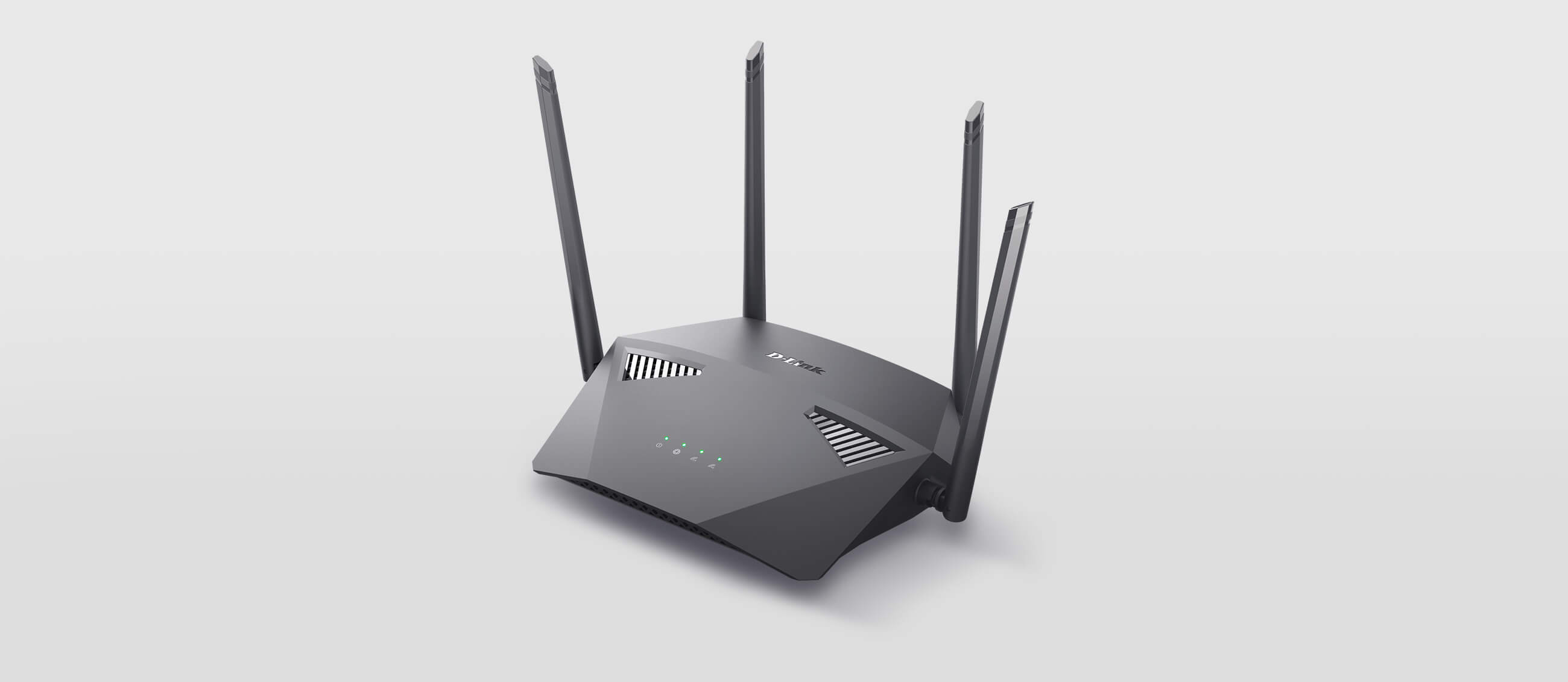 DIR-1950 AC1900 MU-MIMO Wi-Fi Router with a grey background