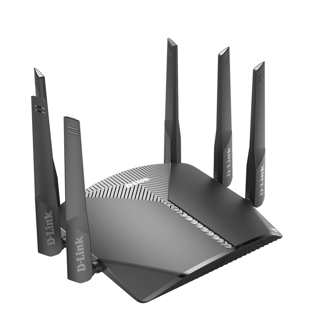 DIR-3060 EXO AC3000 Smart Mesh Wi-Fi Router left side right side angled