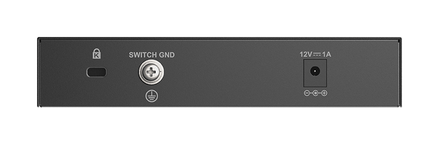 DMS-108 8-Port 2.5G Multi-Gigabit Desktop Switch - back view.