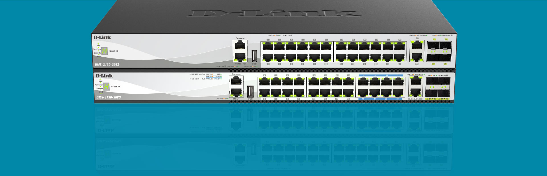 DMS-3130 Series 30-Port Layer 3 Stackable Multi-Gigabit Managed PoE ...