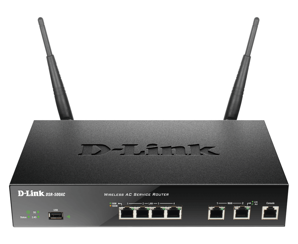 DSR-500AC Dual WAN 4-Port Gigabit Wireless AC VPN Router | D-Link