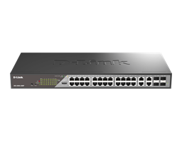 DSS-200G-28MP - 28-Port Gigabit PoE+ Smart Surveillance Switch - front view.