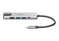 DUB-M520 5-in-1 USB-C Hub with HDMI/Ethernet and Power Delivery - front angle