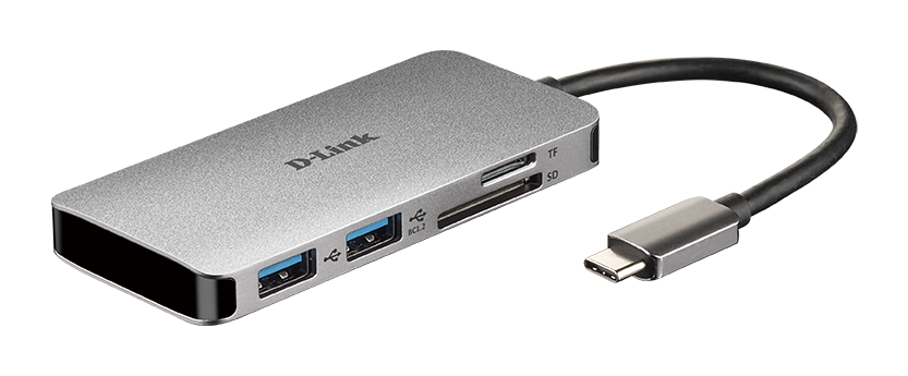 DUB-M610 6-in-1 USB-C Hub with HDMI/Card Reader/Power Delivery - side