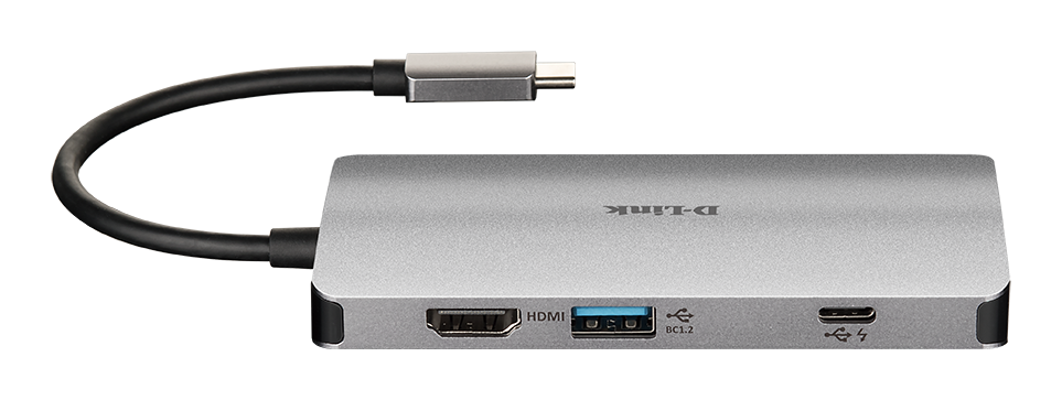 DUB-M810 8-in-1 USB-C Hub with HDMI/Ethernet/Card Reader/Power Delivery - back