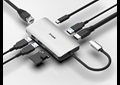 DUB-M810 8-in-1 USB-C Hub with HDMI/Ethernet/Card Reader/Power Delivery - example connections