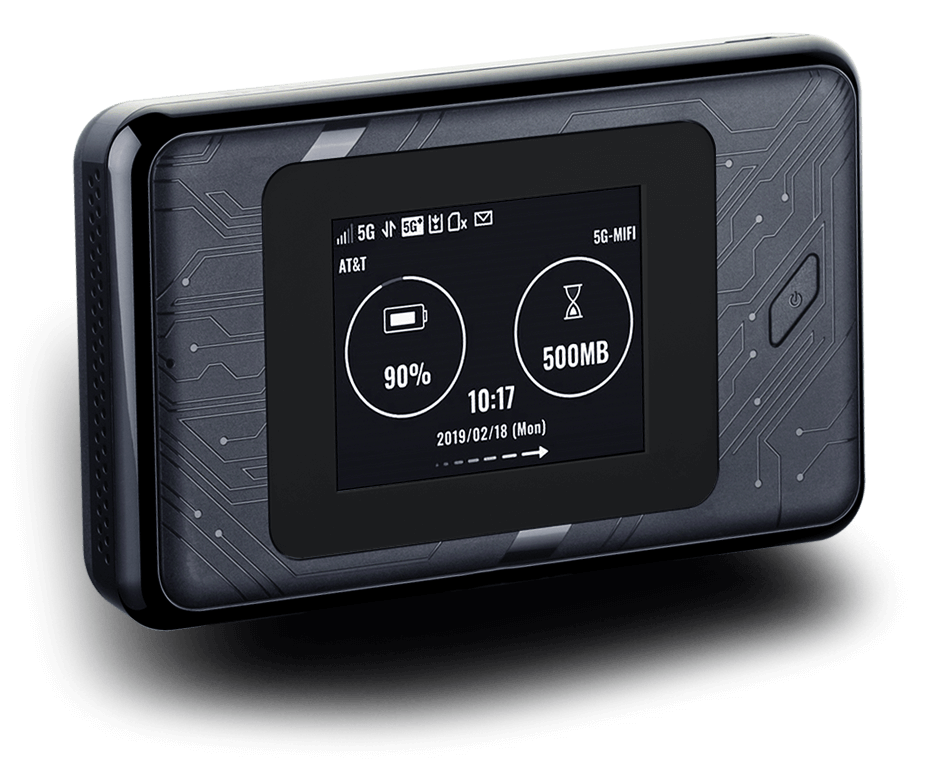 DWR-2101 5G Wi-Fi 6 Mobile Hotspot on-screen network information.