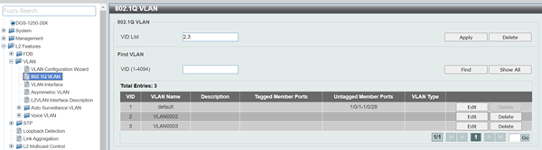 VLAN Settings