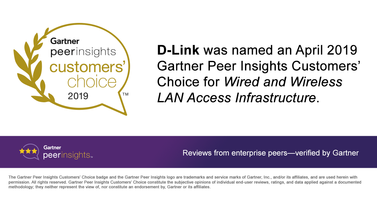 DLink, reconocida con la distinción Gartner Peer Insights Customer´s