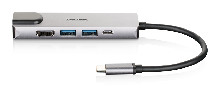 DUB M520 Hub USB C 5 en 1 con HDMI Ethernet y suministro electrico D Link Espana