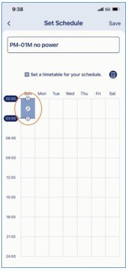 Set schedule time