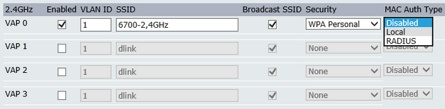 DWL-6700AP Mac Filter