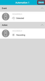 How do I set up motion detection using the mydlink app